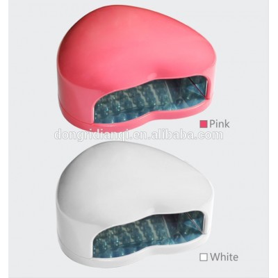 Portable 3w heart shape led nail light uv lamp