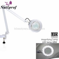 Nailprof. Magnifying LED Lamp with clasp 5x8x10x magnifying 18W led table working lamp