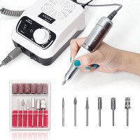 6 pcs File Heads pen shaped portable nail electric drill machine